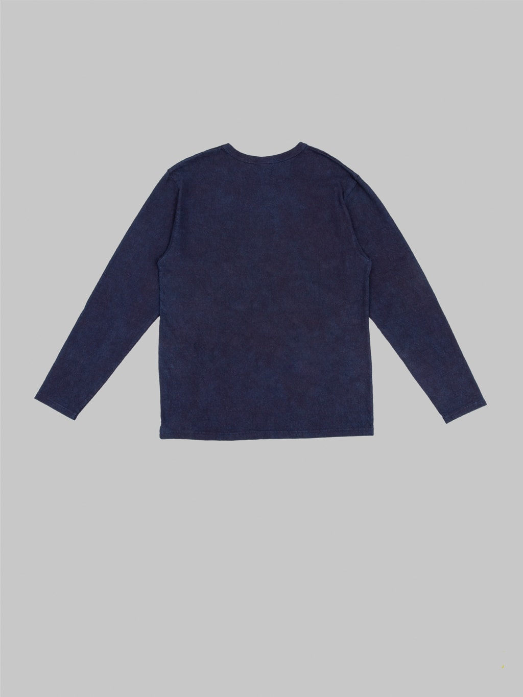 ues slub nep ling sleeve tshirt indigo back