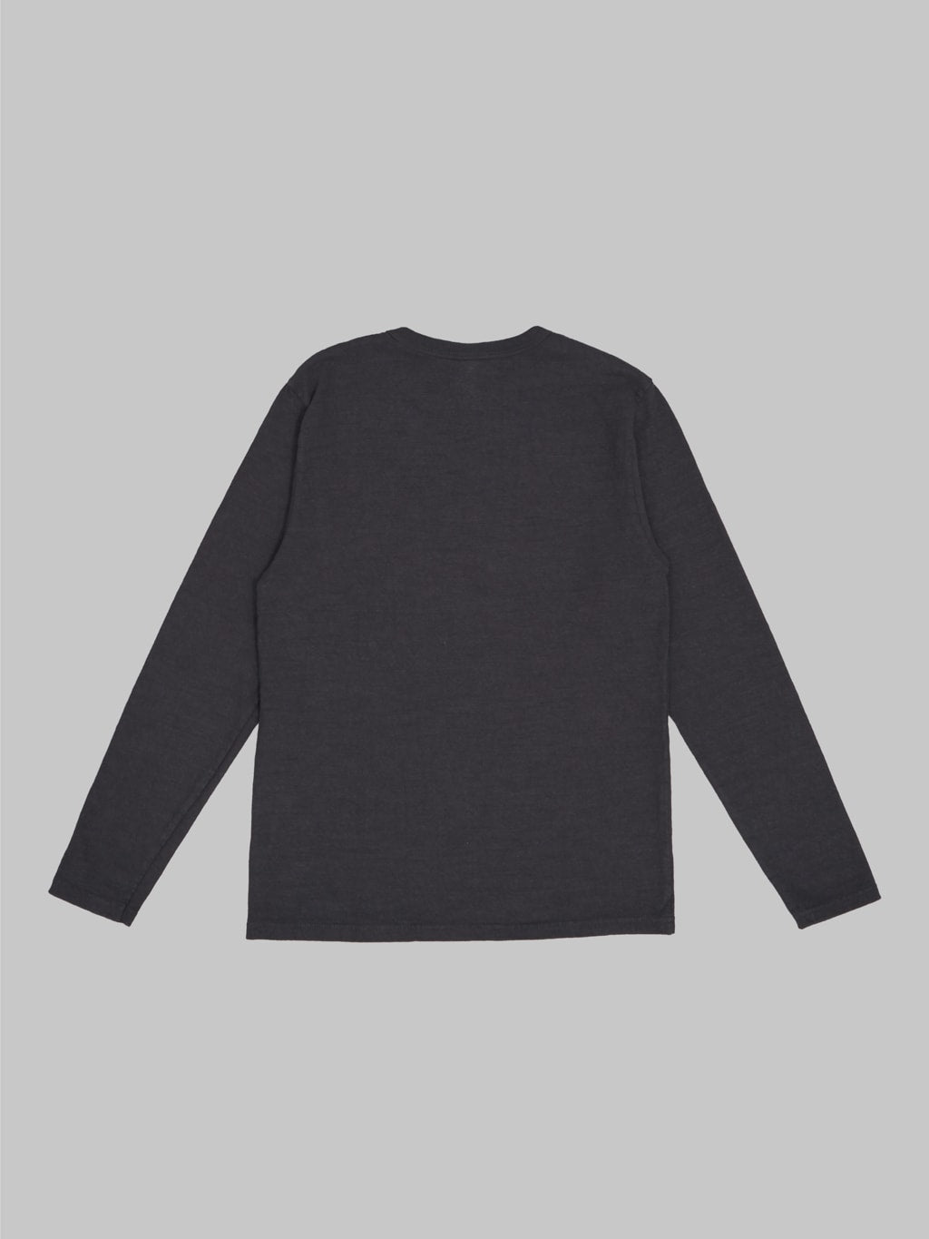 ues slub nep long sleeve tshirt black classic  back