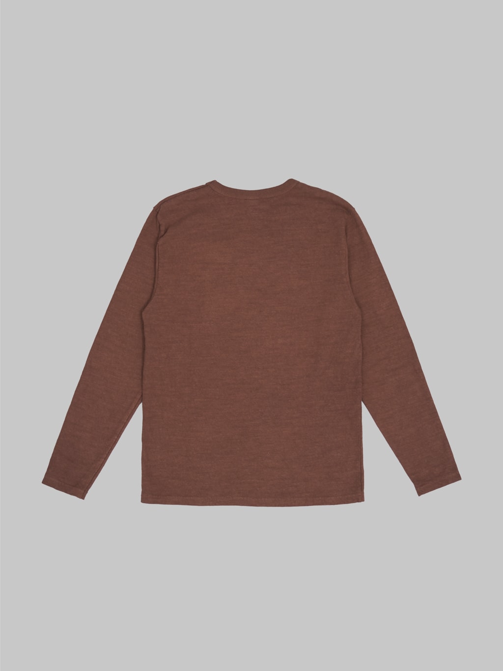 ues slub nep long sleeve tshirt brown back details