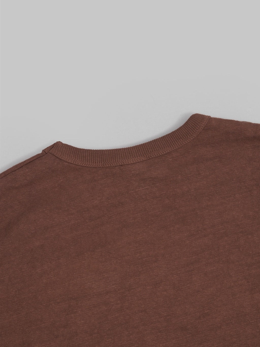 ues slub nep long sleeve tshirt brown fabric