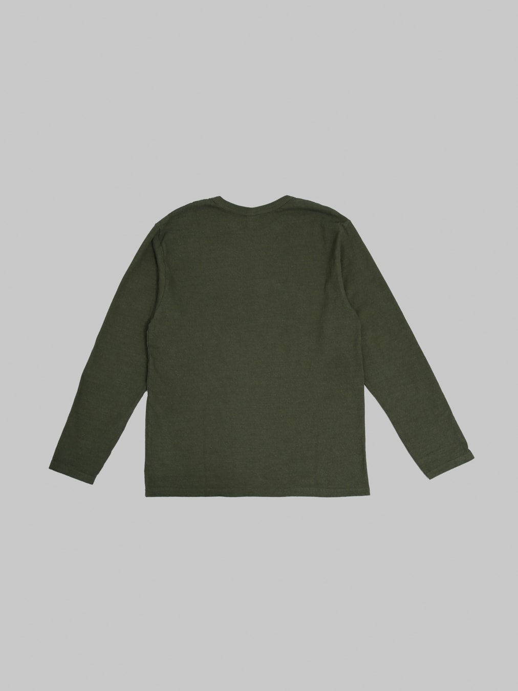 UES  No.8 Slub Nep Long Sleeve T-Shirt Green