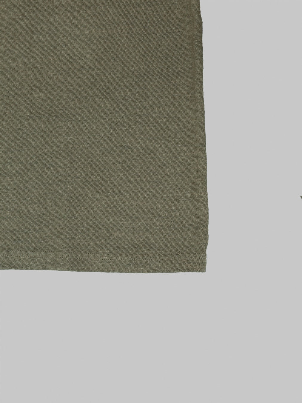 UES No 8 Slub Nep Long Sleeve TShirt Olive hem