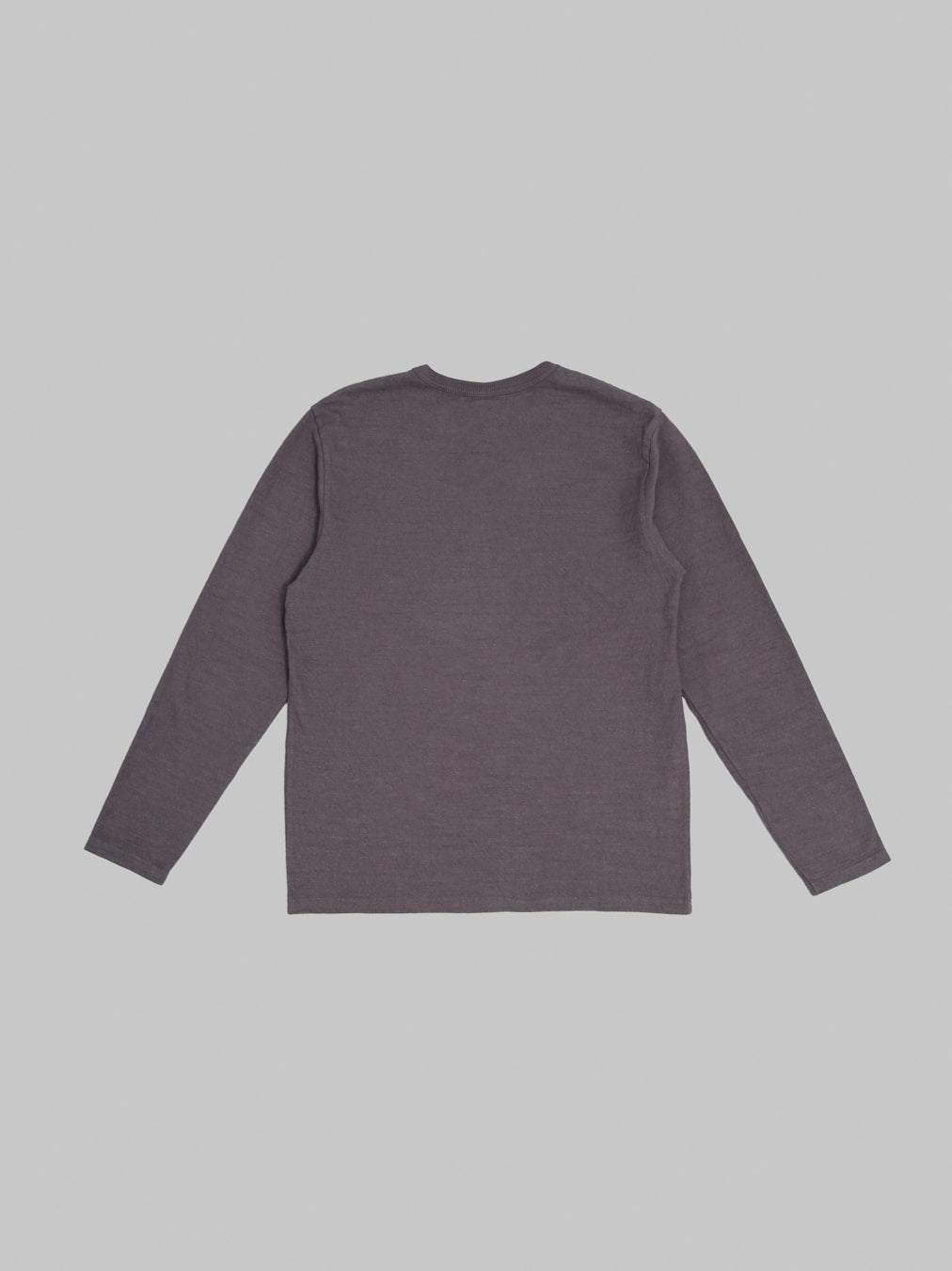 UES  No.8 Slub Nep Long Sleeve T-Shirt Purple Navy