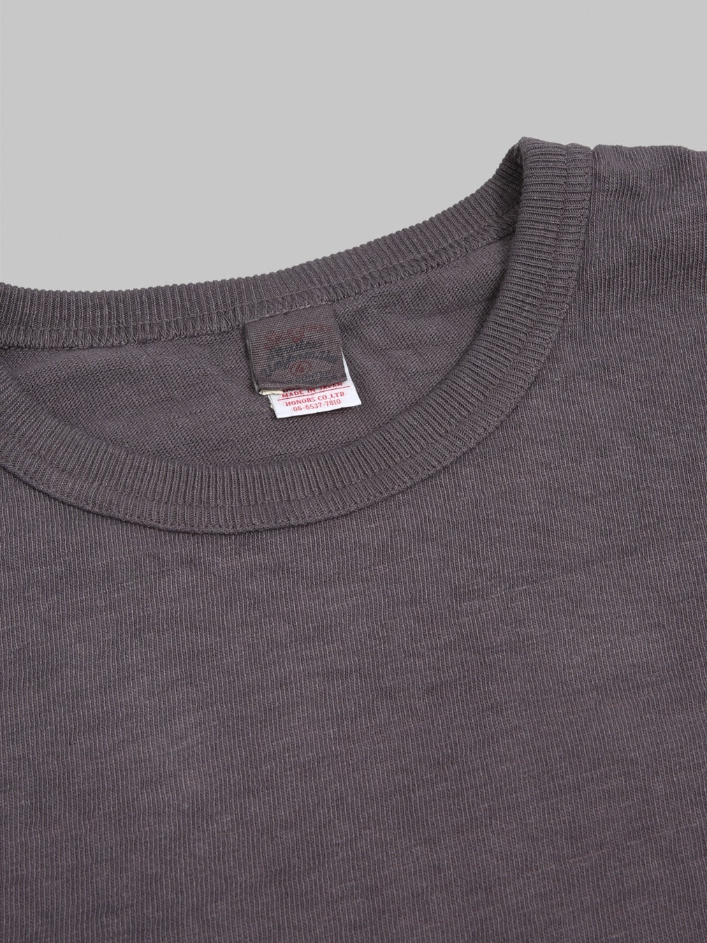 UES  No.8 Slub Nep Long Sleeve T-Shirt Purple Navy