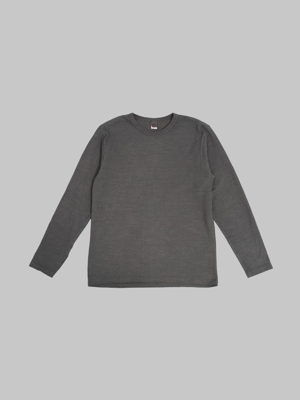 UES  No.8 Slub Nep Long Sleeve T-Shirt Steel Grey