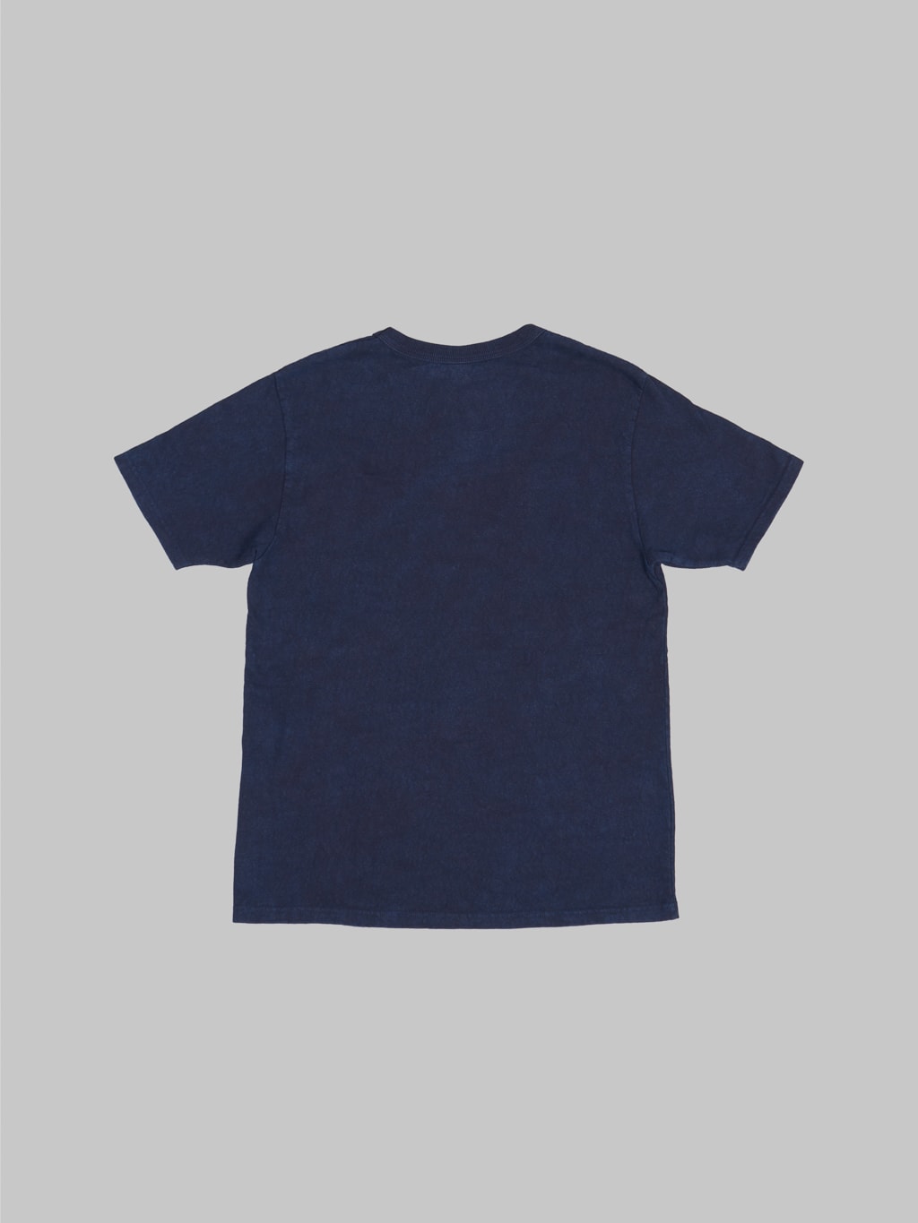 ues slub nep short sleeve tshirt indigo back