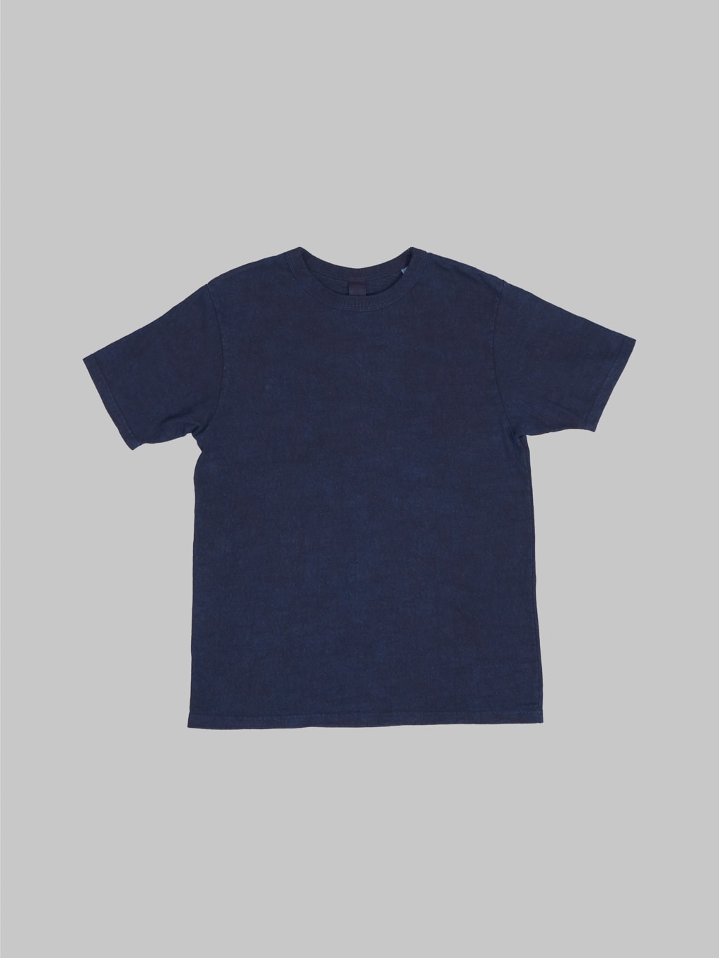 ues slub nep short sleeve tshirt indigo front