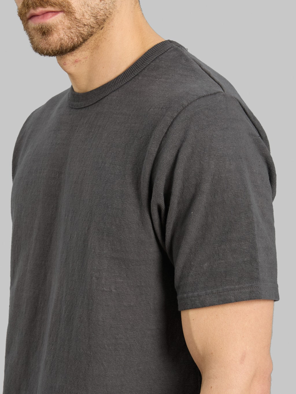 UES No.8 Slub Nep Short Sleeve T-Shirt Steel Grey