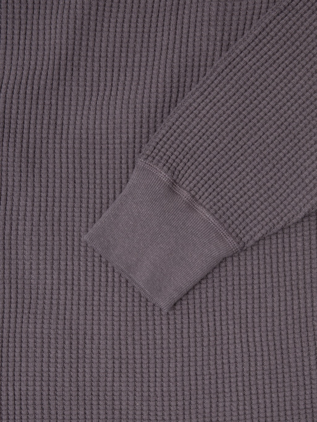 UES Thermal Big Waffle Henley T-Shirt Purple Navy