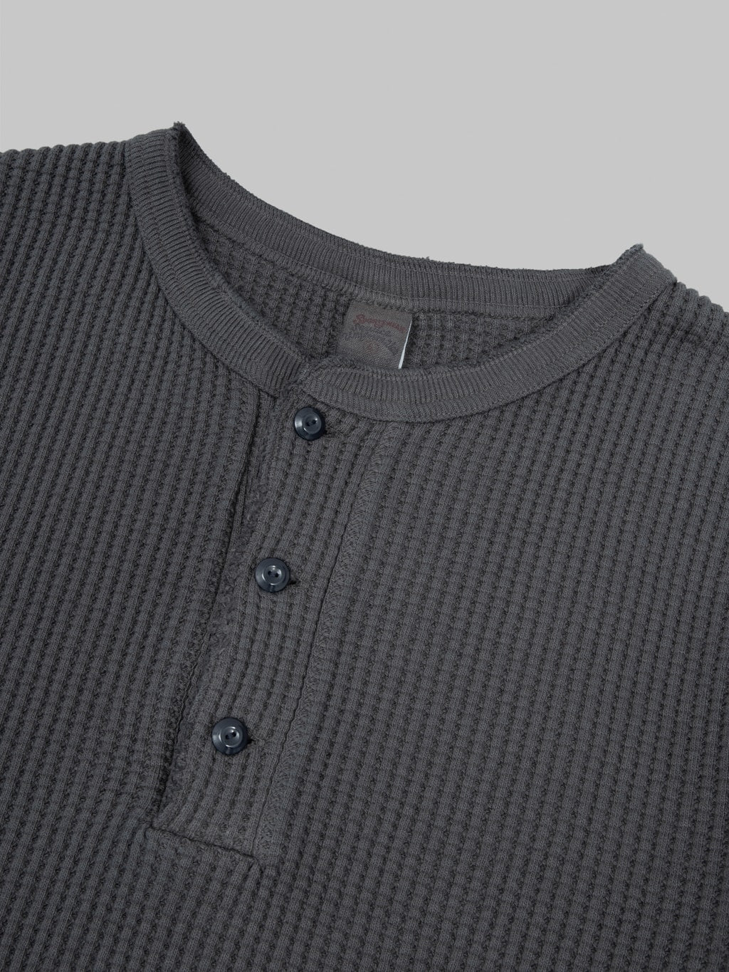 UES Thermal Big Waffle Henley T-Shirt Steel Grey