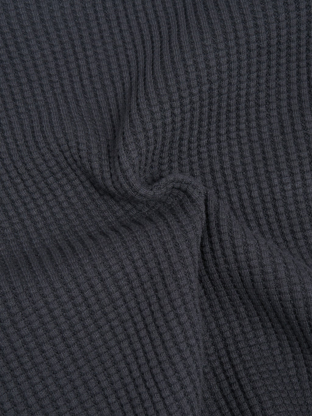 UES Thermal Big Waffle Tshirt black fabric texture