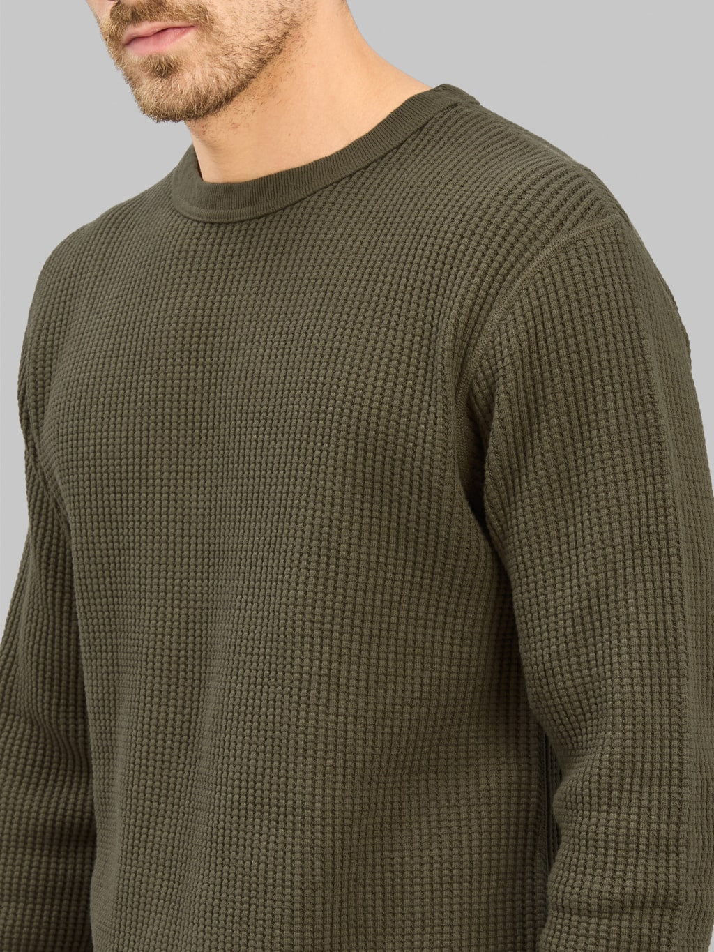 UES Thermal Big Waffle T-Shirt Brown