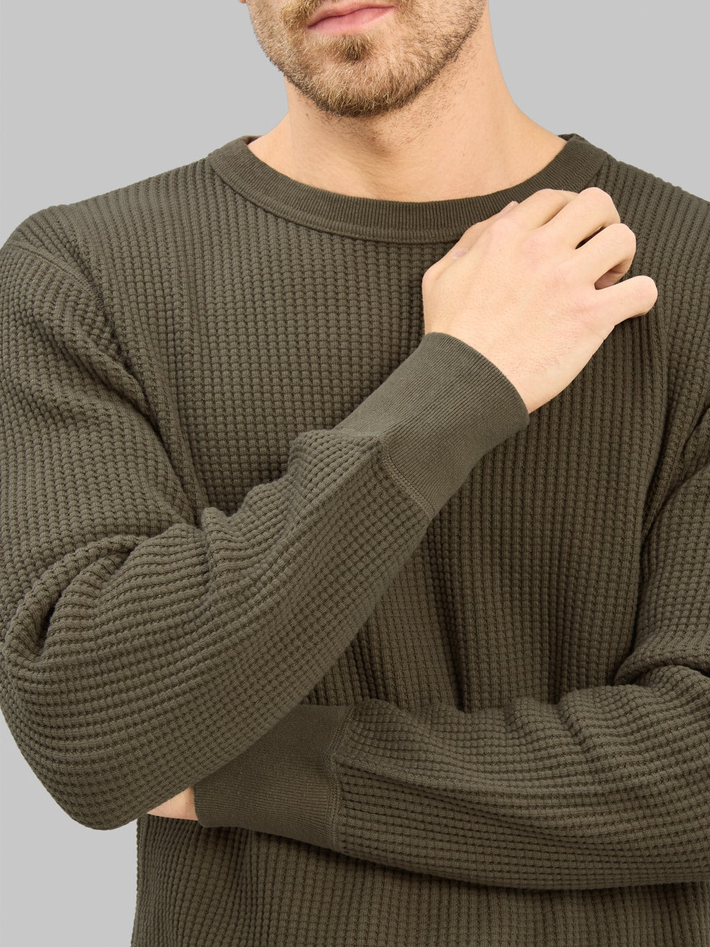 UES Thermal Big Waffle T-Shirt Brown