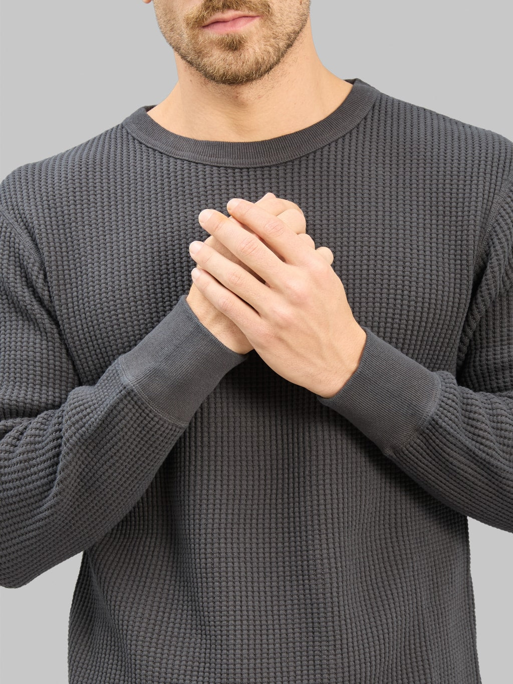 UES Thermal Big Waffle T-Shirt Steel Grey