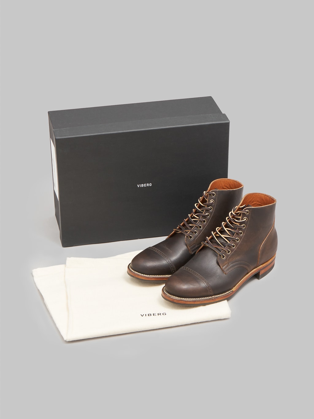viberg service boot 2023 bct antique phoenix dark brown leather box
