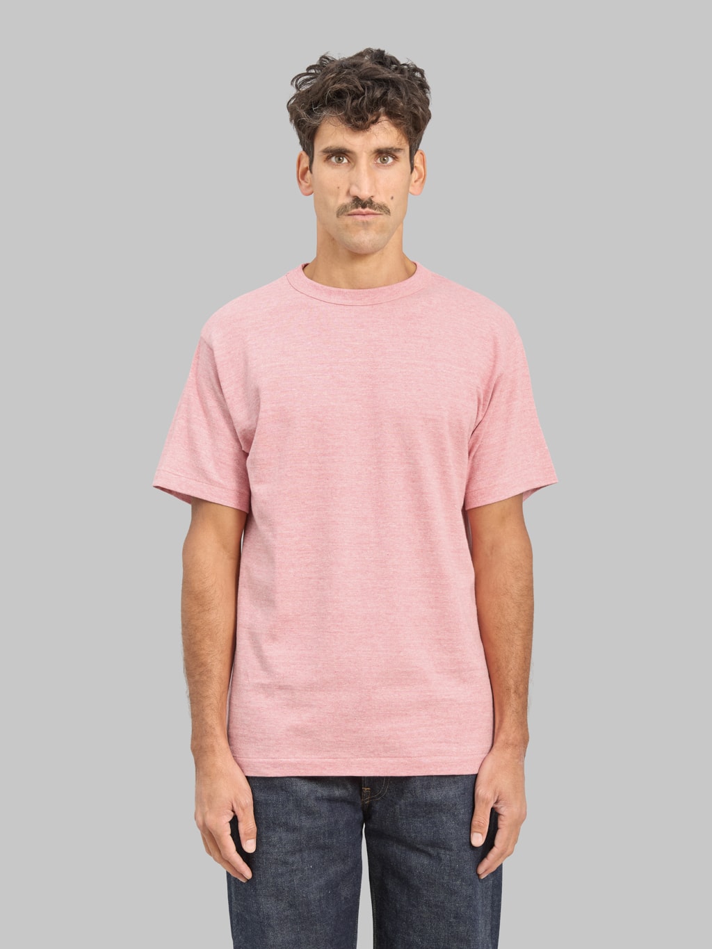Warehouse & Co Lot 4096 88/12 Heather Crew Neck T-Shirt Red