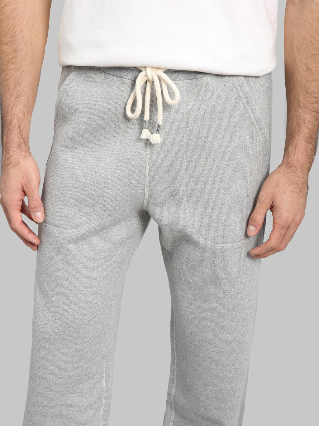 Wonder Looper 876gsm Double Heavyweight French Terry Sweatpants Heather Grey