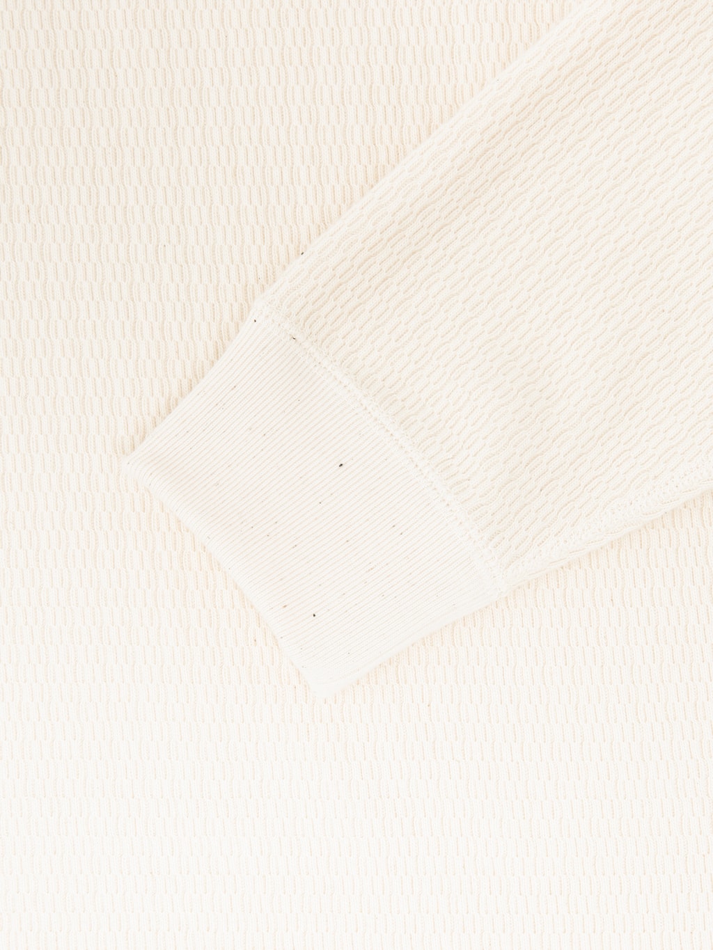 Wonder Looper Cashmere Blend  Honeycomb Henley Ecru