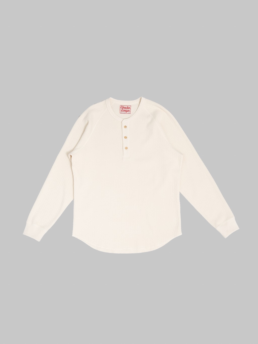 Wonder Looper Cashmere Blend  Honeycomb Henley Ecru