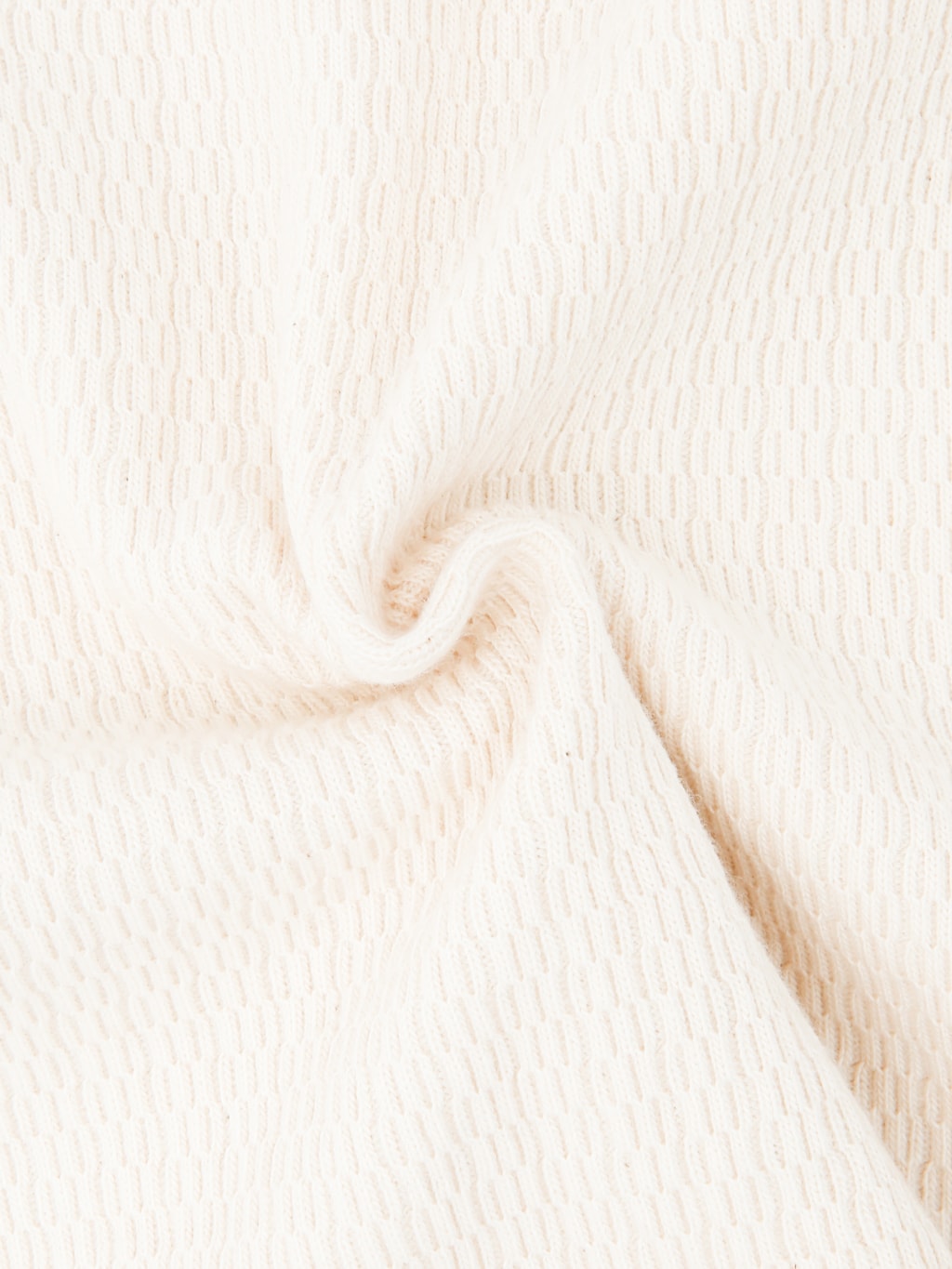 Wonder Looper Cashmere Blend  Honeycomb Henley Ecru