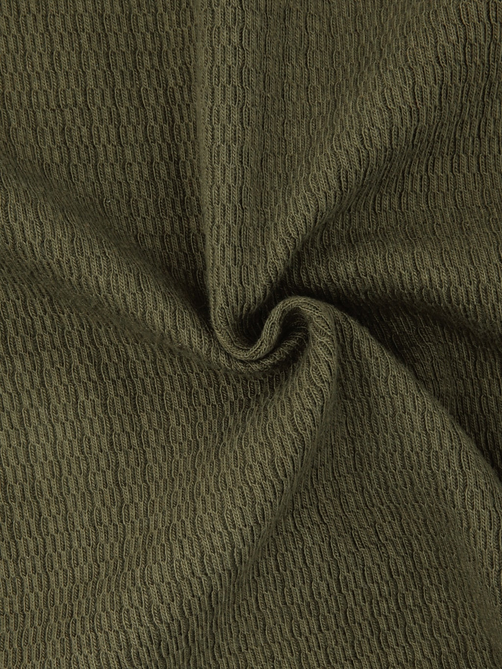 Wonder Looper Cashmere Blend Honeycomb Henley Khaki