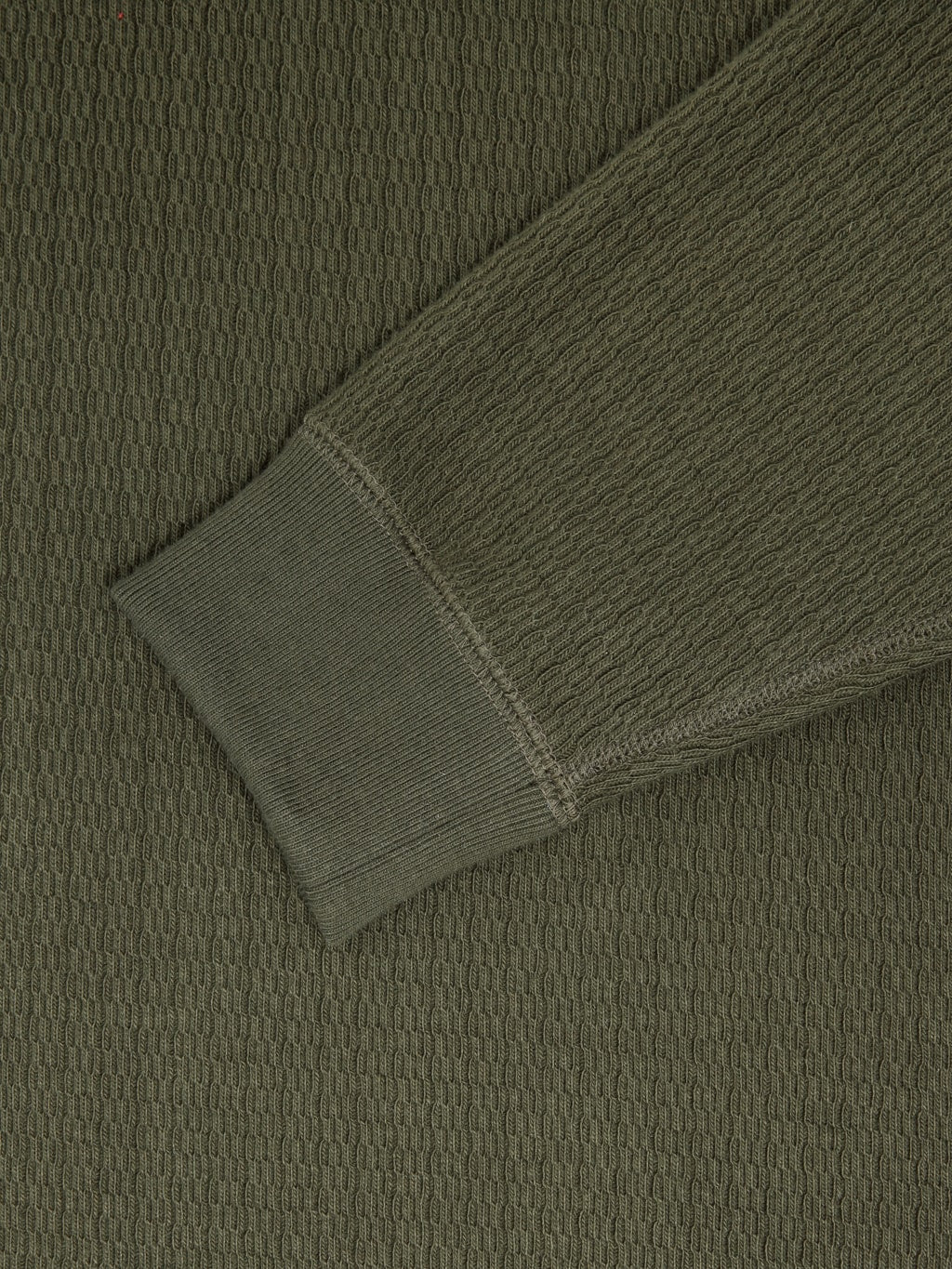 Wonder Looper Cashmere Blend Honeycomb Henley Khaki