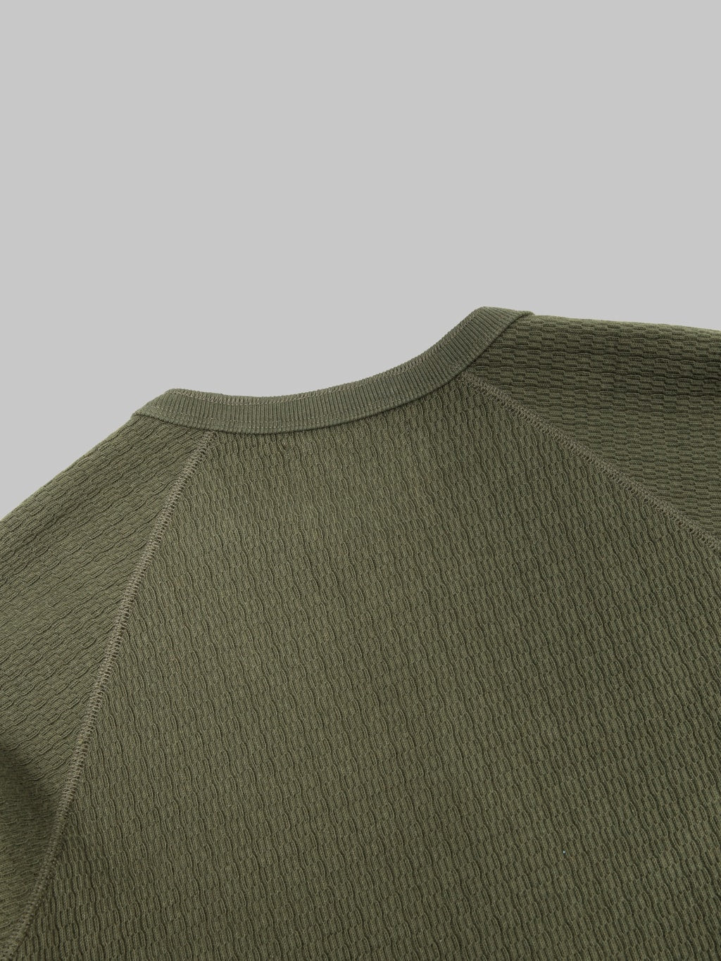 Wonder Looper Cashmere Blend Honeycomb Henley Khaki