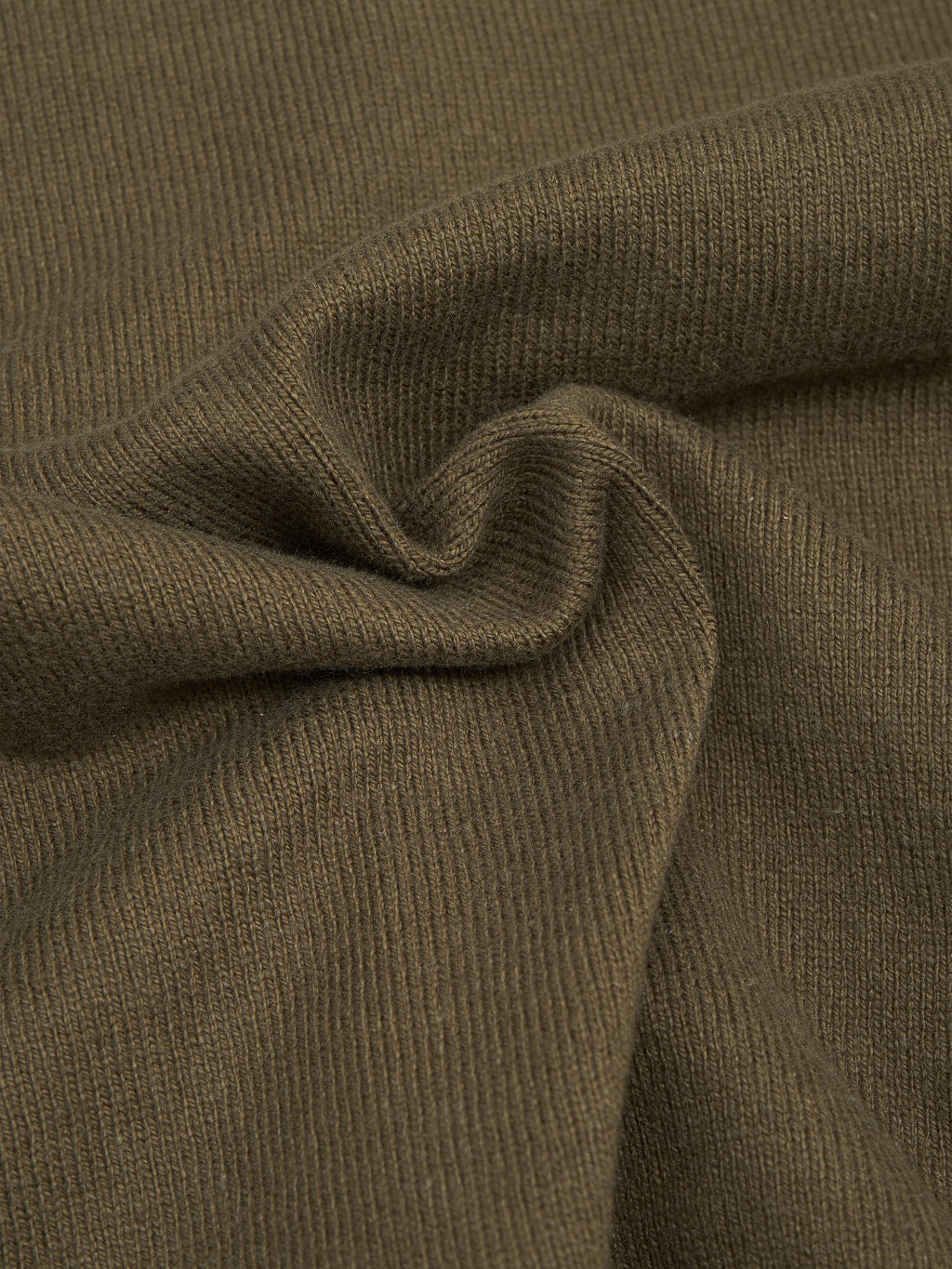 wonder looper crewneck Tshirt Double Heavyweight khaki green fabric texture