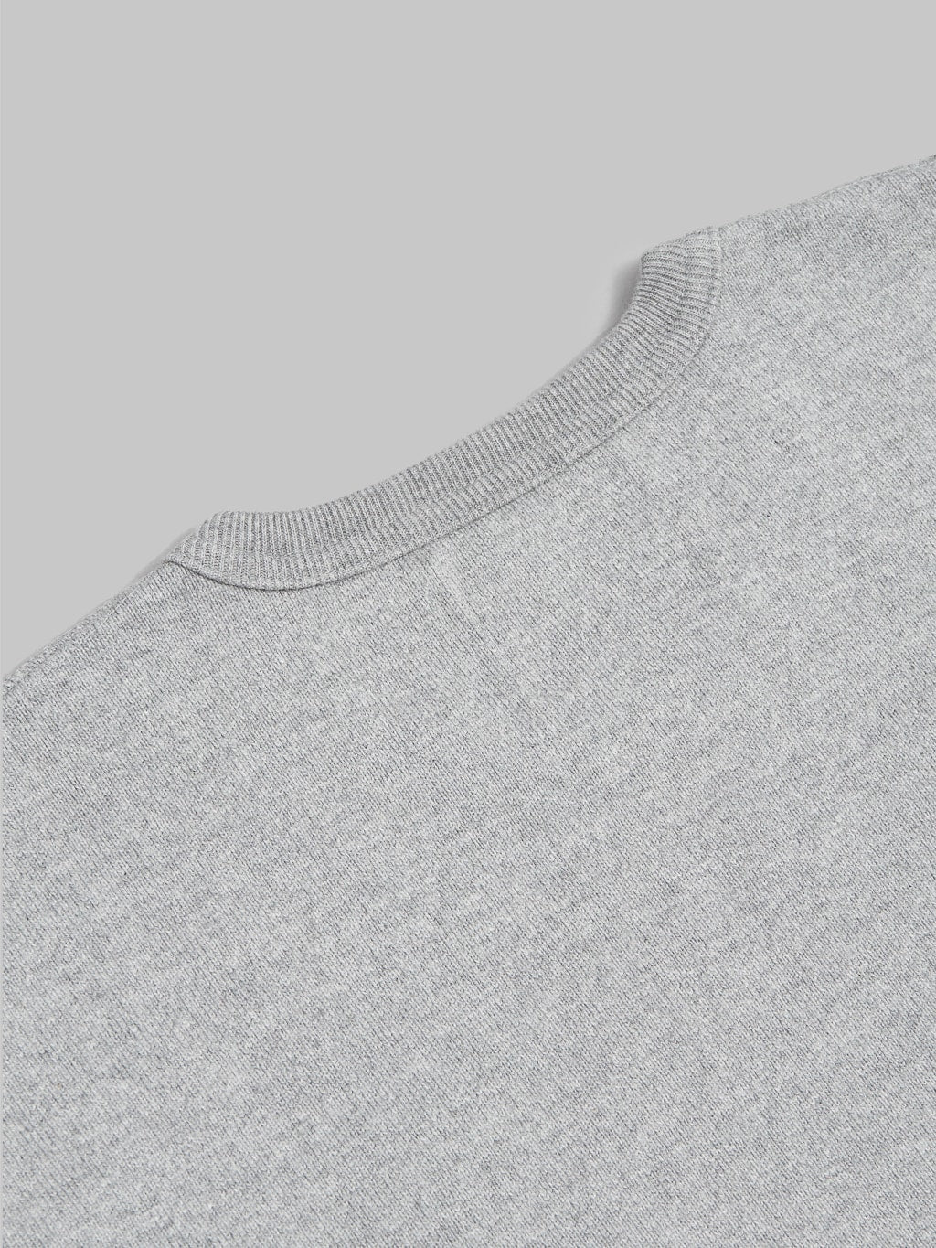 wonder looper crewneck Tshirt Double Heavyweight grey made in japan