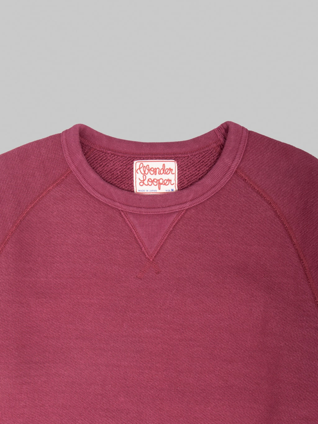 Wonder Looper Pullover Crewneck 876gsm Double Heavyweight French Terry Burgundy