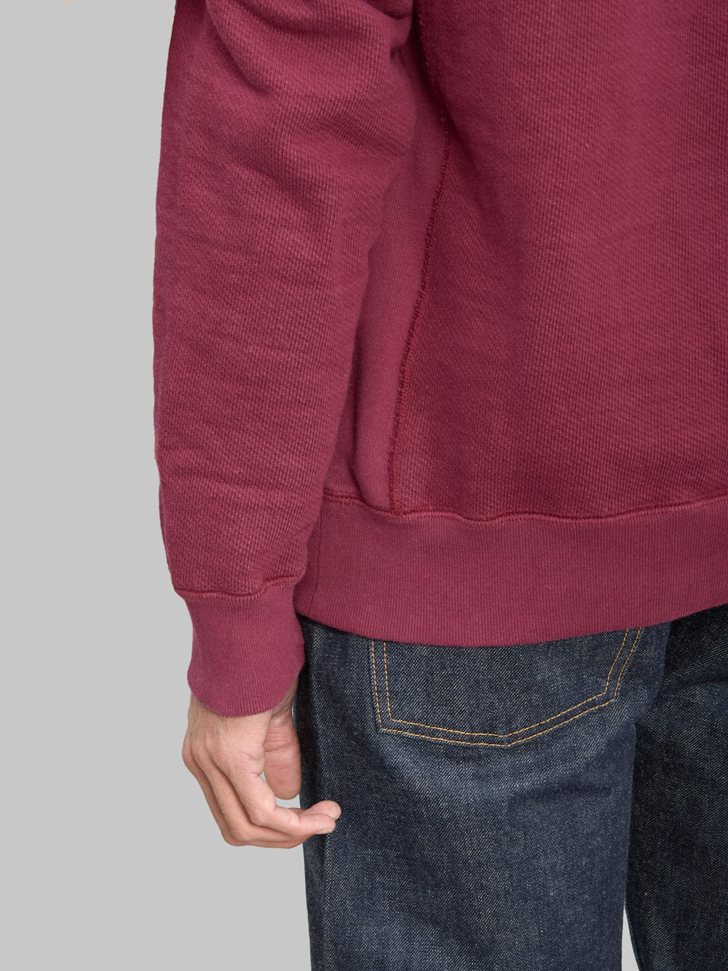 Wonder Looper Pullover Crewneck 876gsm Double Heavyweight French Terry Burgundy