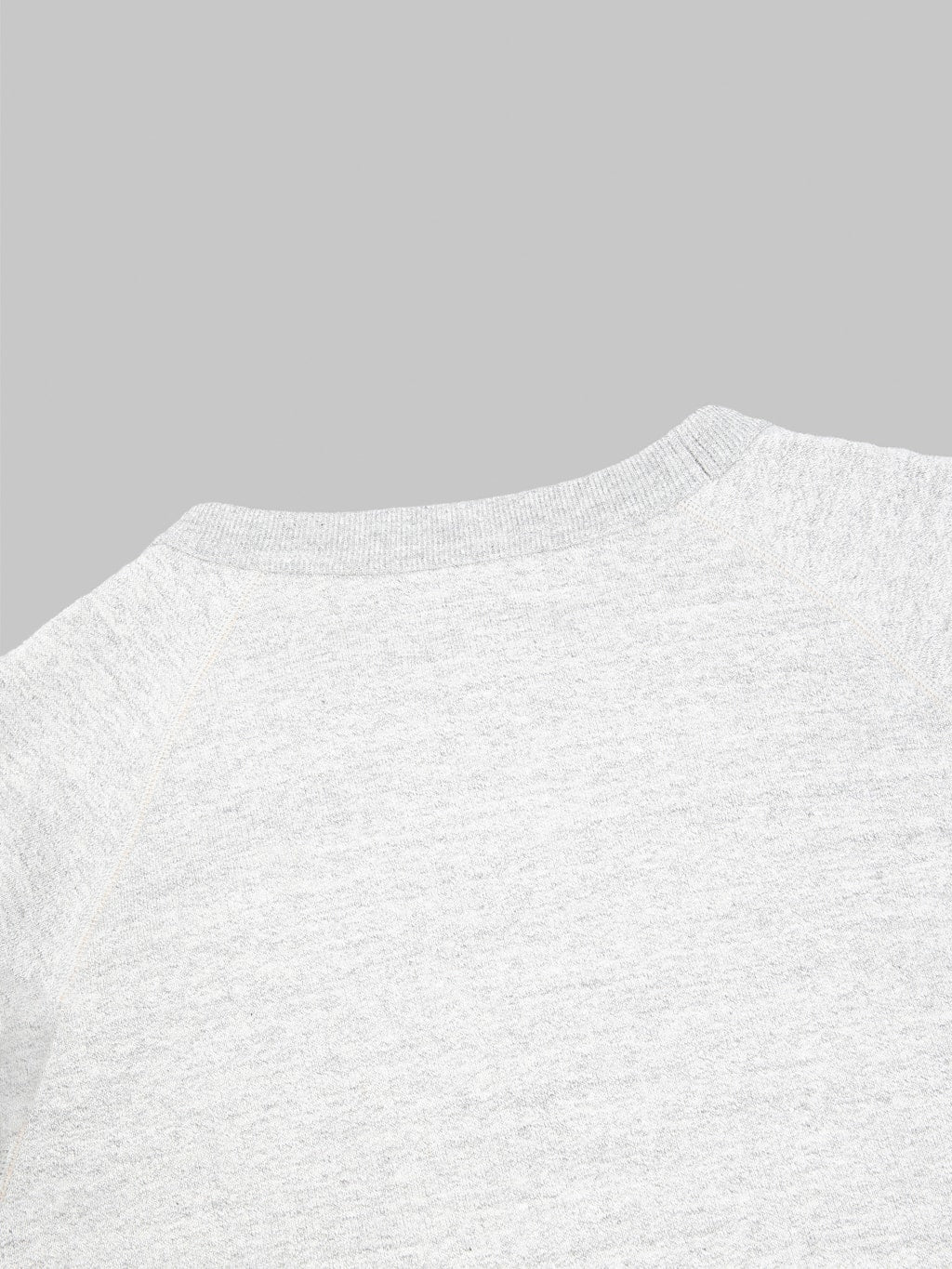 Wonder Looper Pullover Crewneck Fleeced Foxfibre Heather Grey back collar