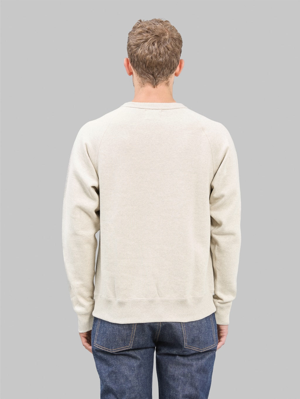 Wonder Looper Pullover Crewneck Fleeced Foxfibre Heather back look