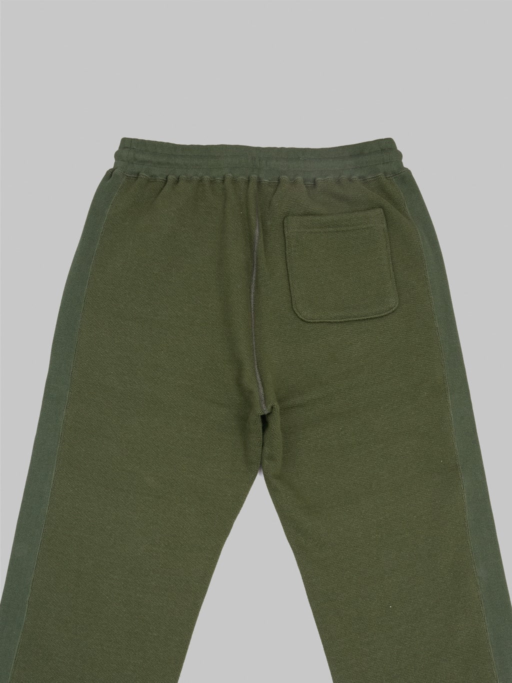 wonder looper double heavyweight french terry sweatpants khaki back pocket