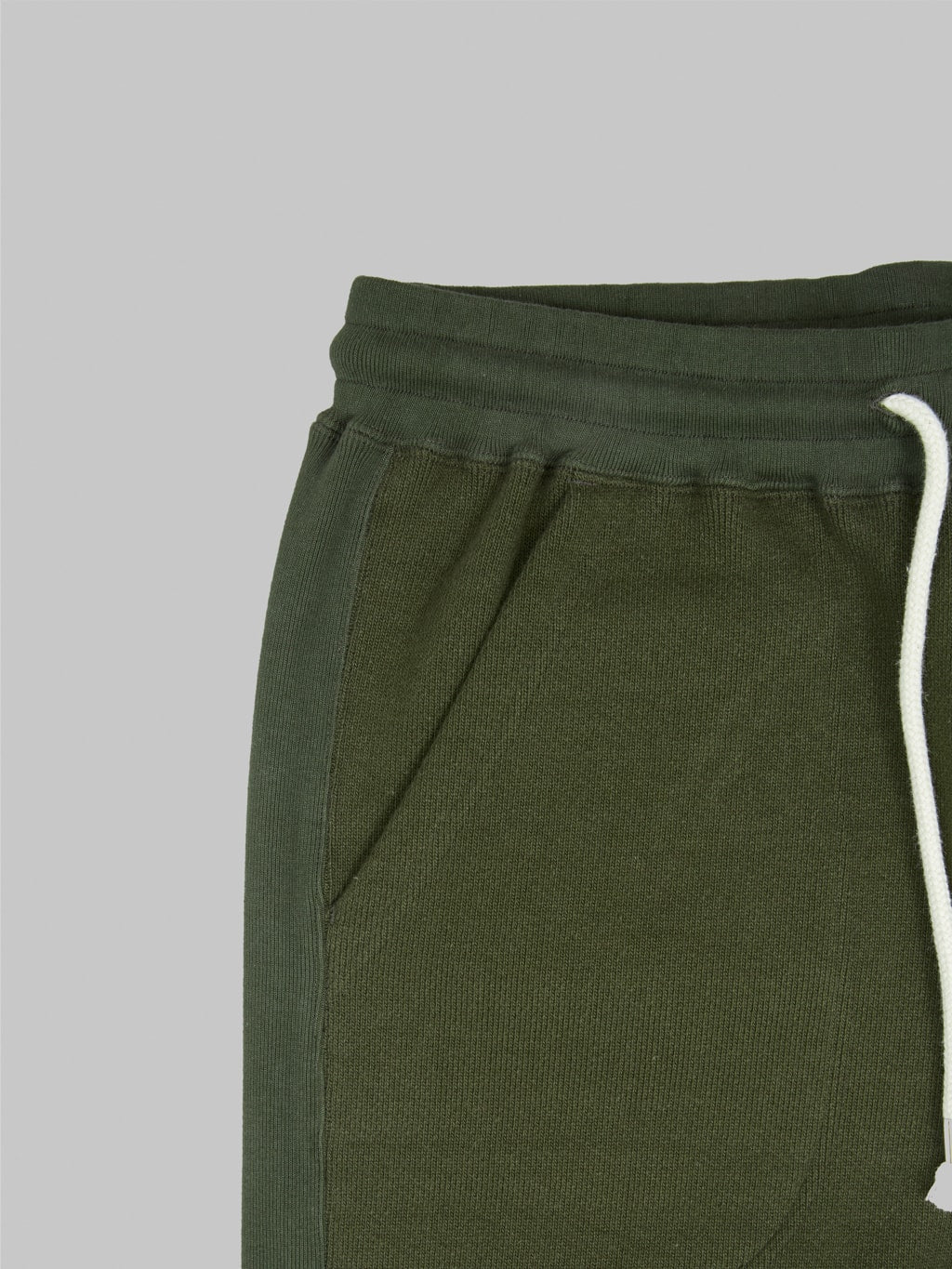 wonder looper double heavyweight french terry sweatpants khaki side pocket