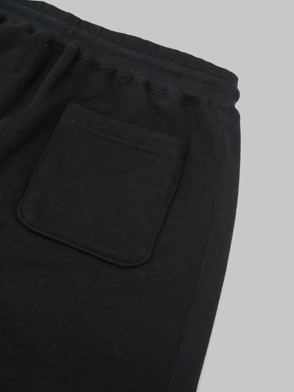 wonder looper double heavyweight french terry sweatpants sumi black back pocket