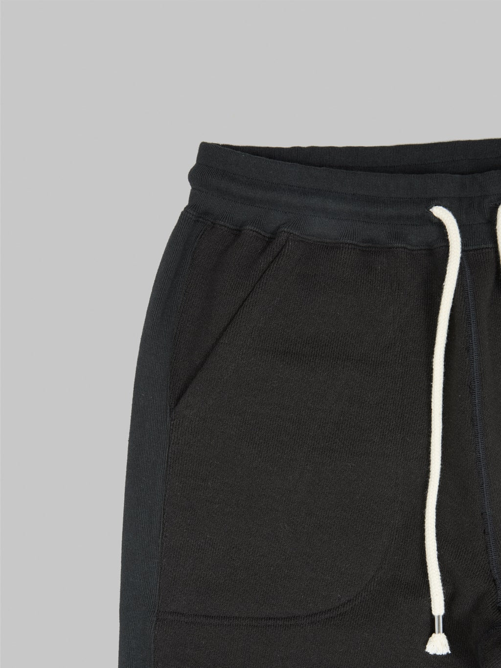 wonder looper double heavyweight french terry sweatpants sumi black  side pocket