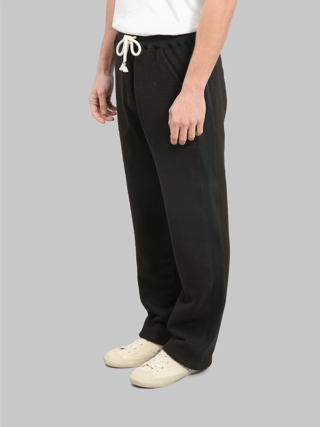 wonder looper double heavyweight french terry sweatpants sumi black side fit