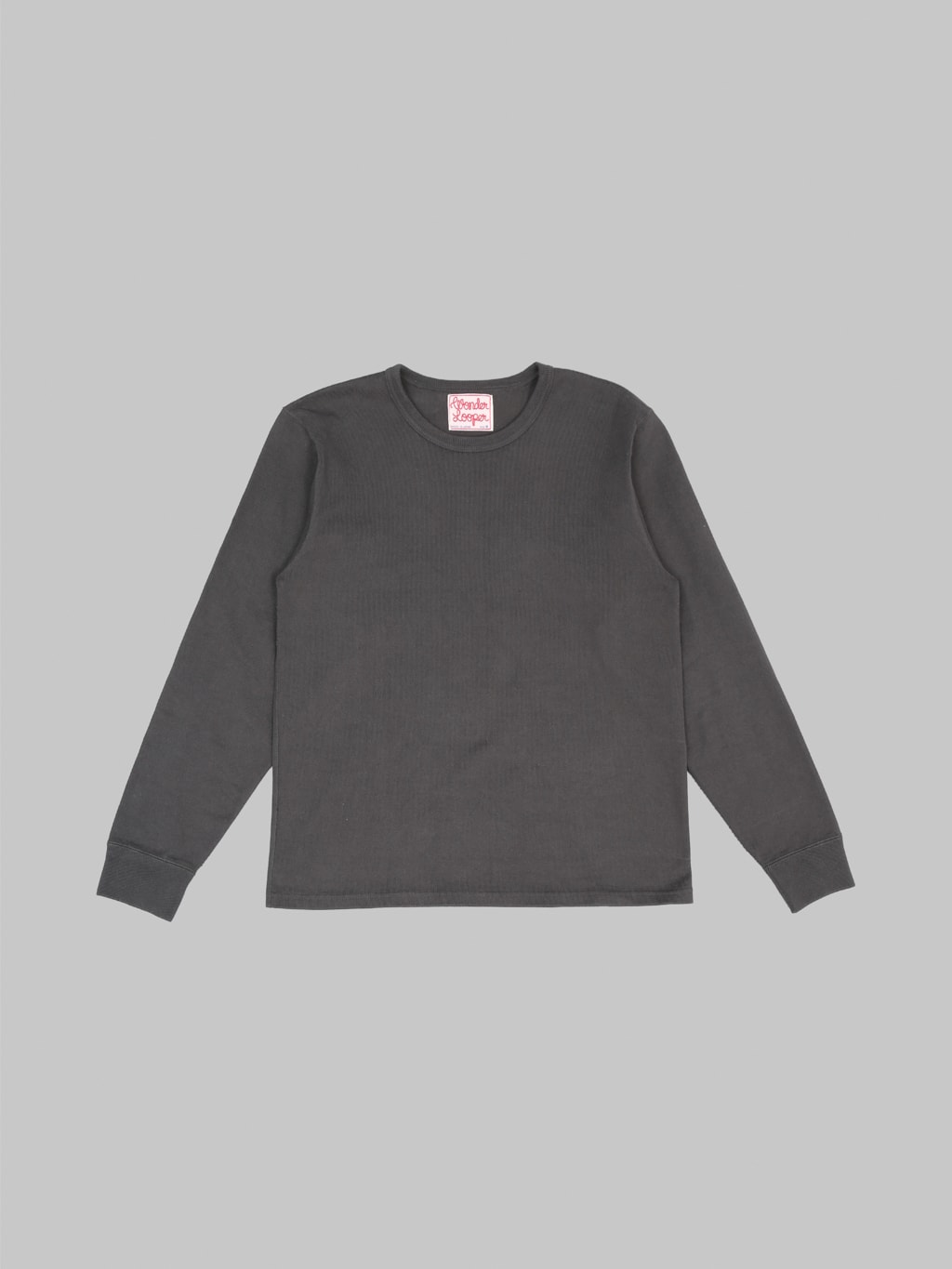 Wonder Looper Double Heavyweight Long Sleeve TShirt Sumi front