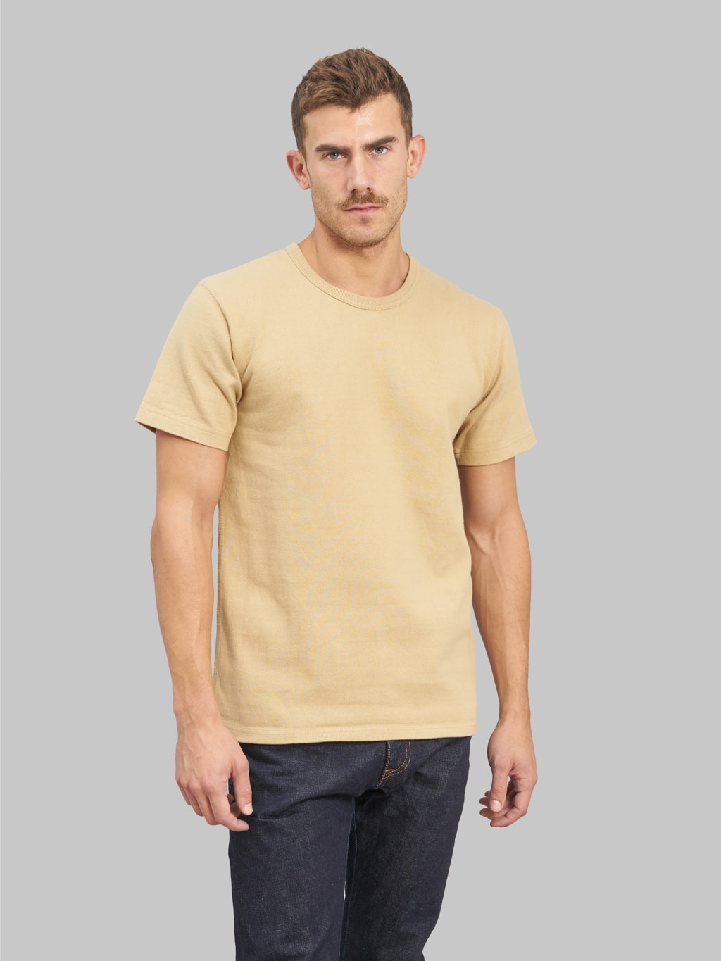 Wonder Looper Double Heavyweight Crewneck T-Shirt Sand