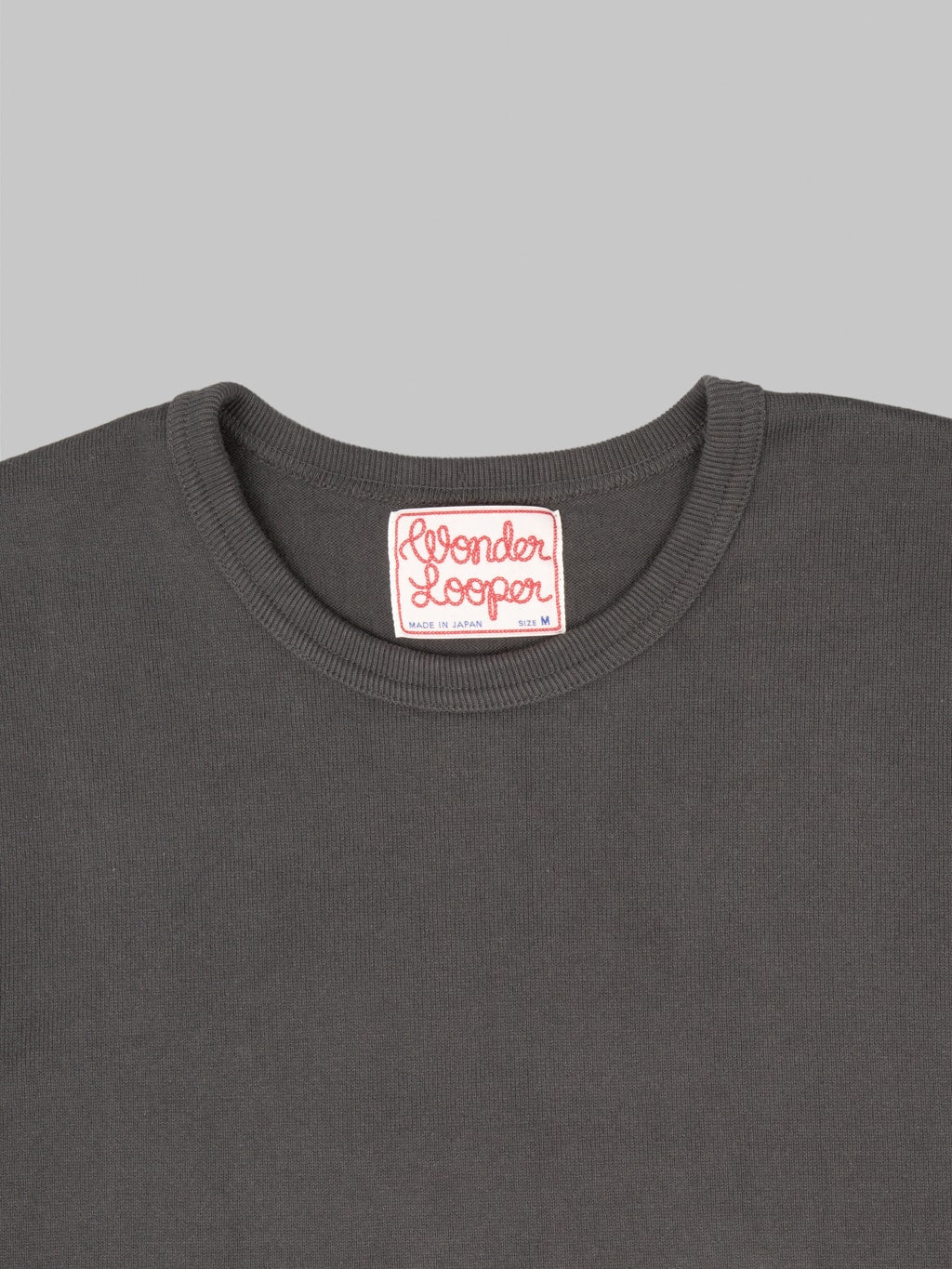 Wonder Looper Double Heavyweight Crewneck T-Shirt Sumi collar