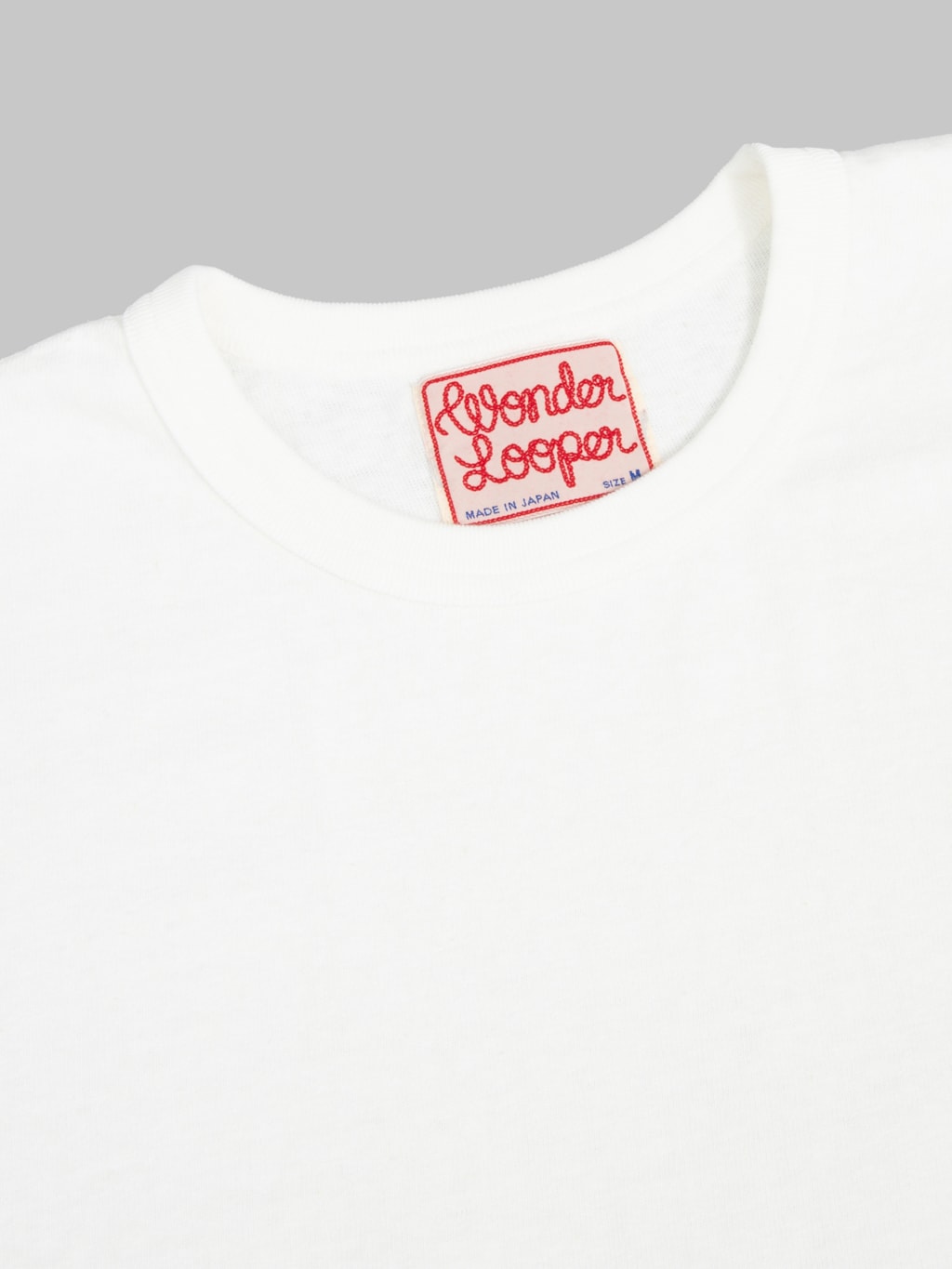Wonder  Looper ELS Recycled Cotton Slub Crewneck T-Shirt White