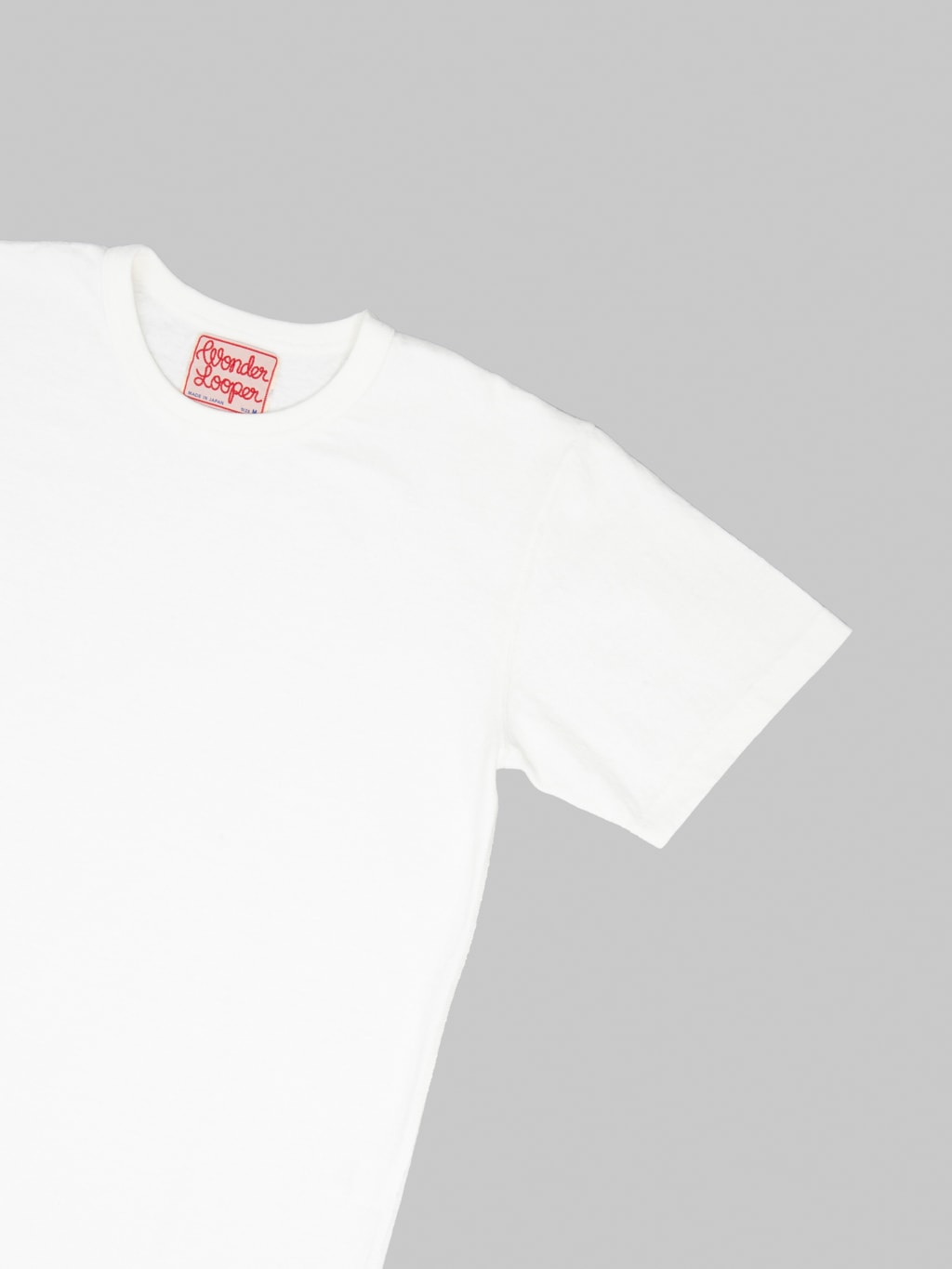 Wonder  Looper ELS Recycled Cotton Slub Crewneck T-Shirt White