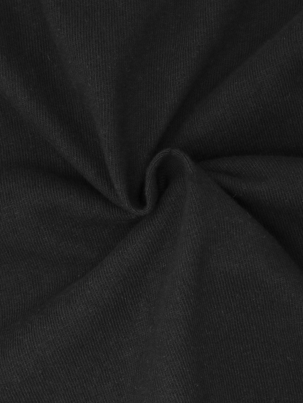 Wonder Looper ELS Recycled Cotton Slub Crewneck TShirt Black cotton fabric