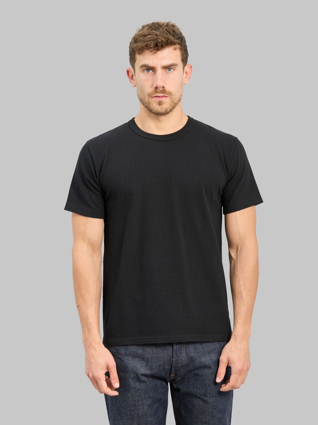 Wonder Looper ELS Recycled Cotton Slub Crewneck T-Shirt Black