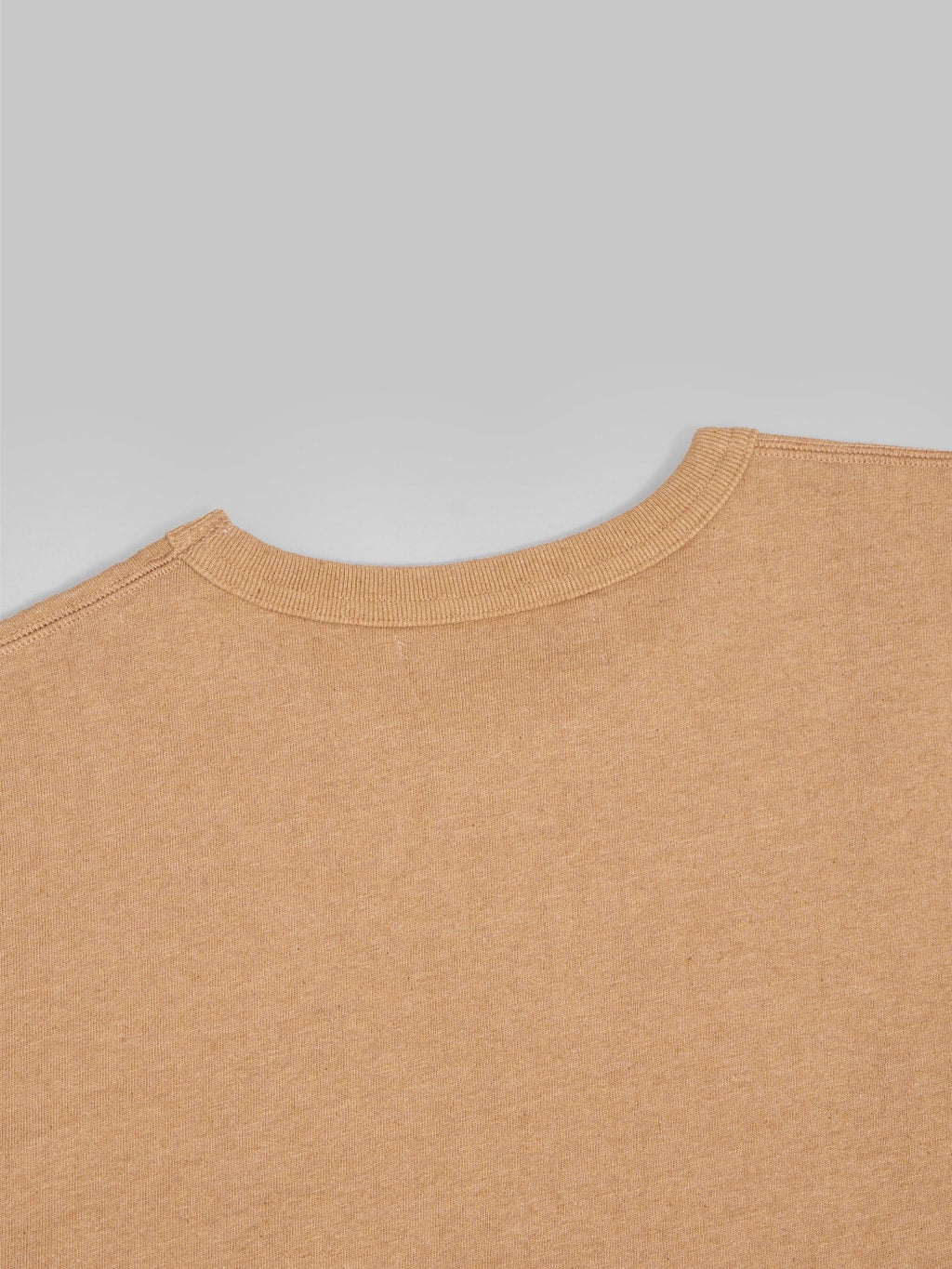 wonder looper foxfibre cotton tsuriami crewneck tshirt coyote back collar