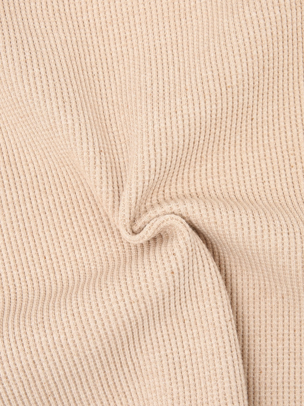 Wonder Looper Foxfibre Heavyweight Waffle Henley Coyote 15  texture