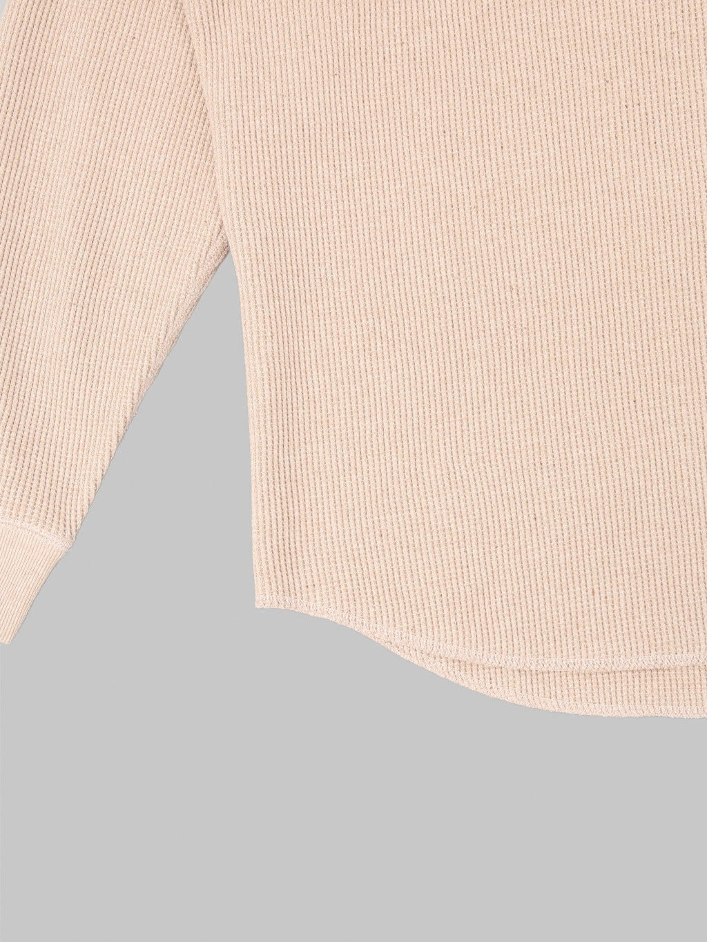 Wonder Looper Foxfibre Heavyweight Waffle Henley Coyote 15 100 cotton