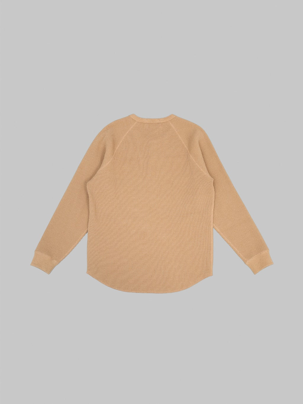 Wonder Looper Foxfibre Heavyweight Waffle Henley Coyote 70 back