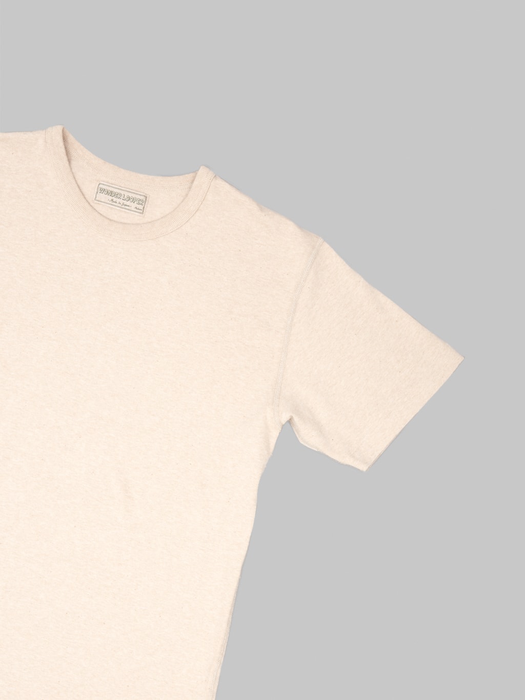 Wonder Looper Foxfibre Tsuriami Crewneck TShirt Coyote 15 short sleeve